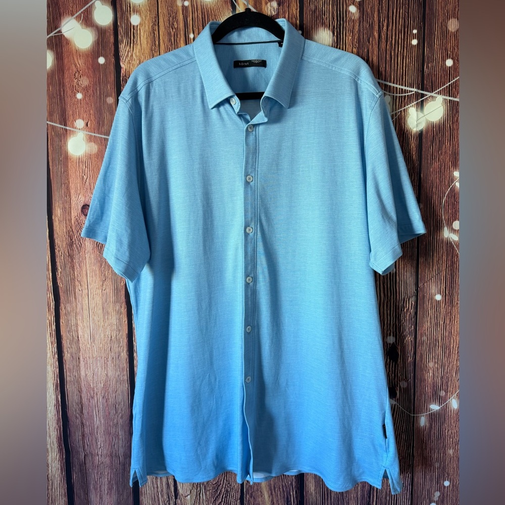 Hörst Men’s Light Blue Casual Button Down Shirt
